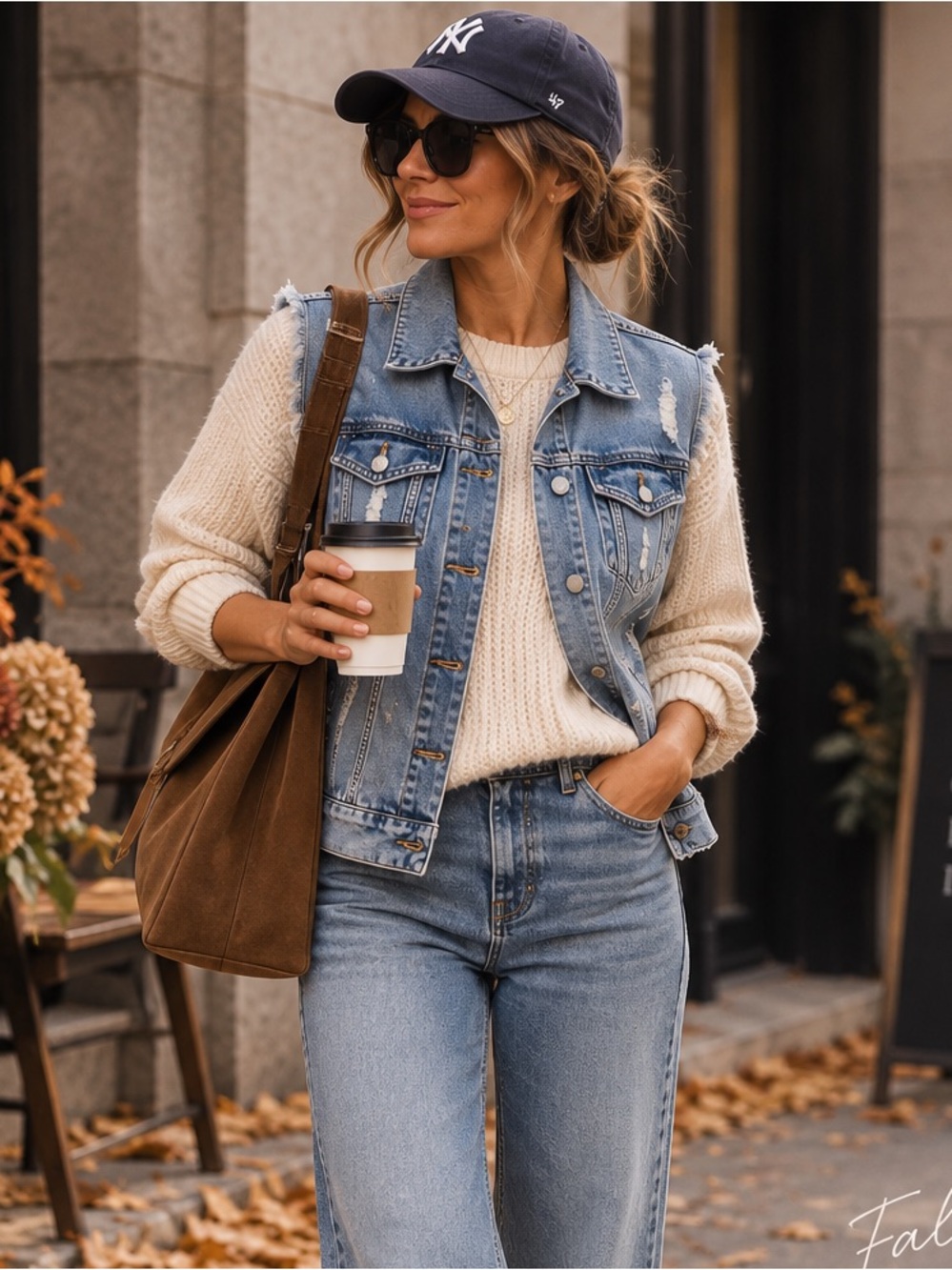 Distressed Blue Denim Vest